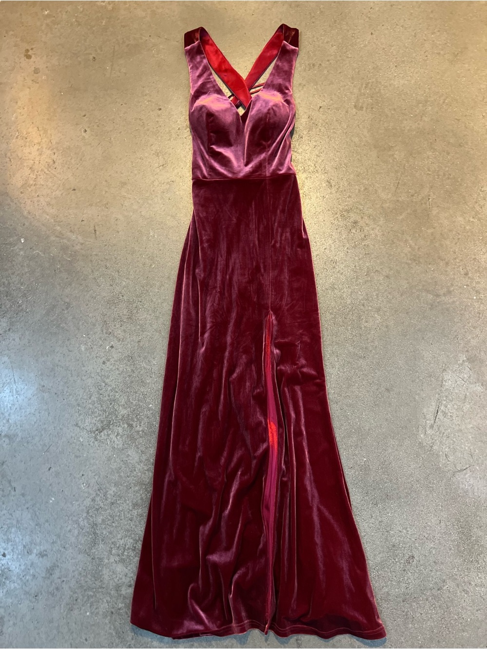 Revelry Burgundy Velvet Maxi Dress